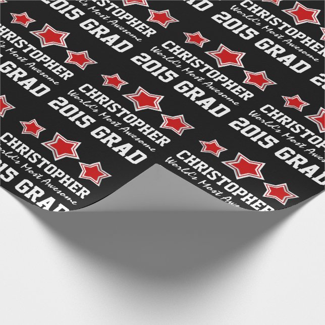 Papel De Regalo Clase 2015 o CUALQUIER AÑO Graduado A15 (Esquina)