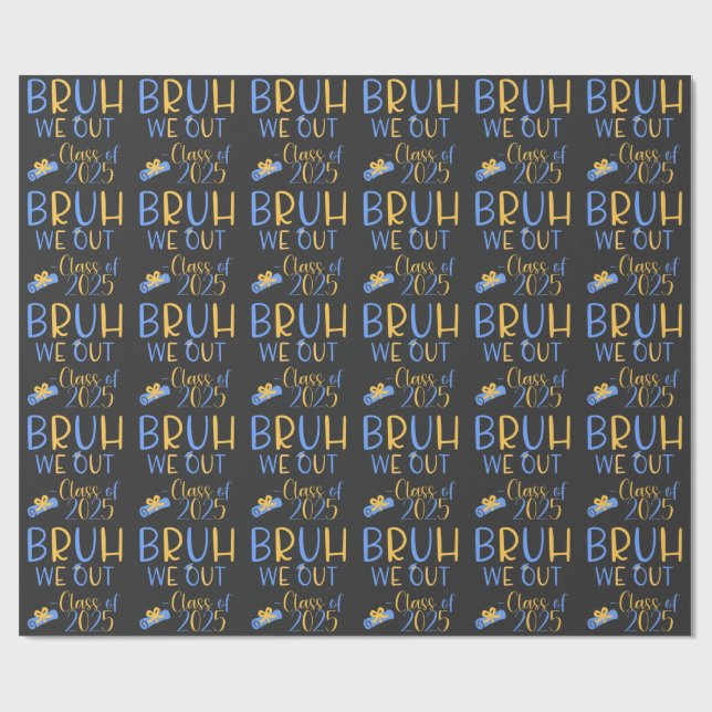 Papel De Regalo Clase de 2025 Bruh sale (Superficie plana)