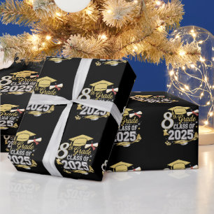 Papel De Regalo Clase de 8º Grado Graduada Promoción 2025