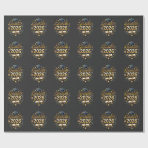 Papel De Regalo Clase de graduación personalizada 2026 Familia per