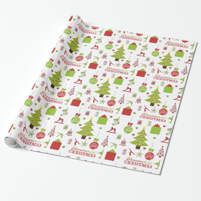 Papel De Regalo Clase de la gimnasia de día de fiesta festivo del (Desenrollado)