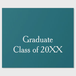 Papel De Regalo Clase graduada de 20XX turquesa felicitaciones nom