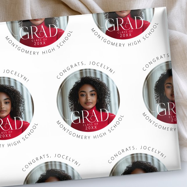 Papel De Regalo Clase personalizada de Photo Grad 2025 (Subido por el creador)