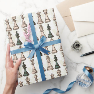 Papel De Regalo Clásica moderna en blanco y verde para piezas de a