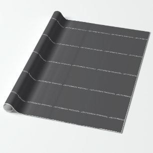 Papel De Regalo Clásico Creativo Moderno Gris Oscuro y Blanco