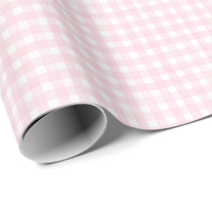 Papel De Regalo Clásico Cuadros Rosa