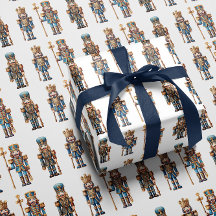 Papel de regalo clásico de cascanueces