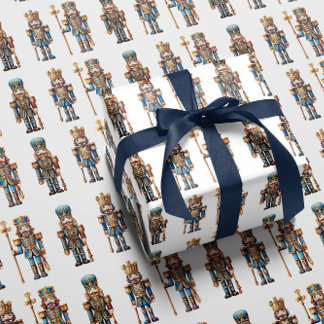 Papel de regalo clásico de cascanueces
