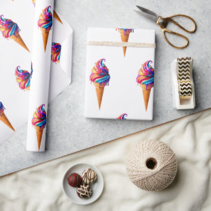 Papel De Regalo Clásico de helado de SlipperyJoe