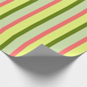 Papel de regalo clásico de rayas de sandía