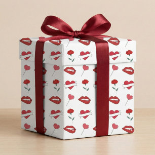 Papel de regalo clásico del día de San Valentín