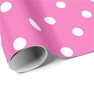 Papel De Regalo Clásico, encantador, elegante rosa y blanco lunare