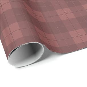 Papel De Regalo Clásico Esencial De Burgundy Plaid