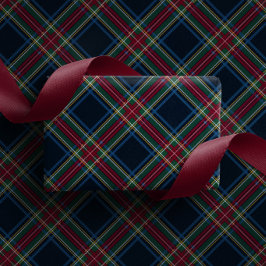 Papel De Regalo Clásico estampado navideño de cuadros