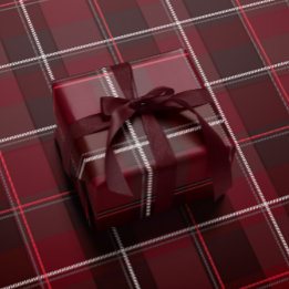 Papel De Regalo clásico estampado navideño simple