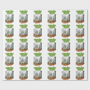 Papel De Regalo Clásico Gráfico Deportivo Club de Tenis – Verde Te