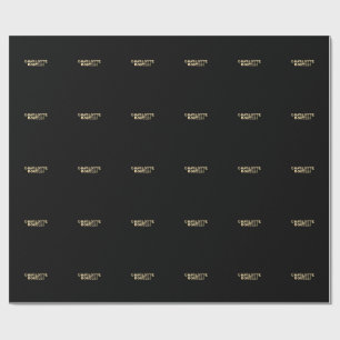 Papel De Regalo Clásico minimalista profesional color negro oro