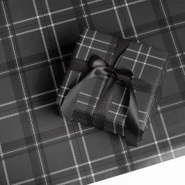 Papel De Regalo Clásico negrita plaqueta de vacaciones monocromo g