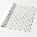 Papel De Regalo Clásico patrón abstracto geométrico dorado en boda<br><div class="desc">La entrega de regalos de boda en un patrón abstracto geométrico dorado falso hace una presentación increíble. Ideal para recién casados,  despedidas de soltera,  regalos de inauguración de casa,  fiestas de compromiso y más.</div>