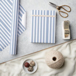 Papel de regalo clásico rayas azules y blancas 
