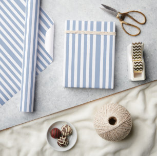Papel de regalo clásico rayas azules y blancas