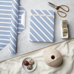 Papel de regalo clásico rayas azules y blancas