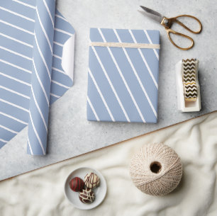 Papel de regalo clásico rayas azules y blancas