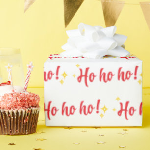 Papel De Regalo Clásico Red Ho Ho Ho Ho Ho Textos de las Estrellas