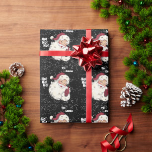 Papel De Regalo Clásico Santa Claus con Navidades que caen la niev