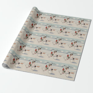 Papel De Regalo Clásico Vintage Christmas Snow Child