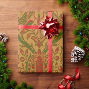 Papel De Regalo Clásico Vintage Navidad William Morris