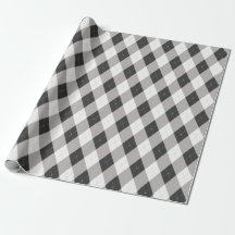 Papel de regalo clásico vintage negro de cuadros a