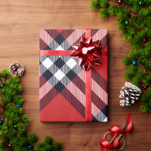 Papel De Regalo Clásico y elegante vacaciones de color rojo