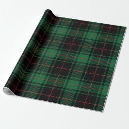 Papel De Regalo Clásico y elegante vacaciones de Tartán Verde oscu