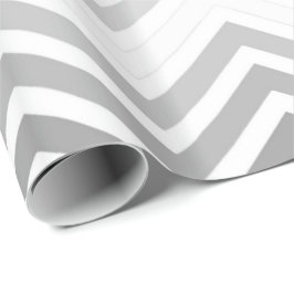 Papel De Regalo Clásicos grises y blancos chevron zigzag vacacione