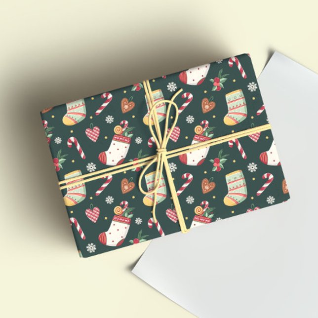 Papel De Regalo Classic Christmas Stockings Wrapping Paper (Subido por el creador)