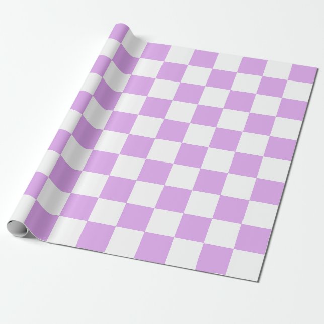 Papel De Regalo Classic light lavender checkerboard  (Desenrollado)