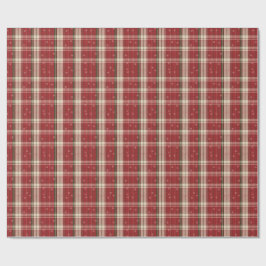 Papel De Regalo Classic Red & Green Holiday Tartan Snowflakes