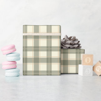 Papel De Regalo Classic Sage Tartan Wrapping Paper