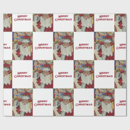 Papel De Regalo Classic Santa - Comprobando dos veces el blanco de