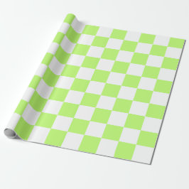 Papel De Regalo Classic visual lime checkerboard