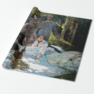 Papel De Regalo Claude Monet - Almuerzo en el césped, panel derech