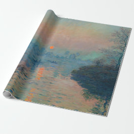 Papel De Regalo Claude Monet - Atardecer en el Sena en Lavacourt