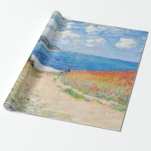 Papel De Regalo Claude Monet - Camino en los campos de trigo de Po