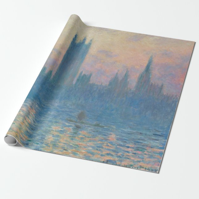 Papel De Regalo Claude Monet - Casas del Parlamento (Desenrollado)