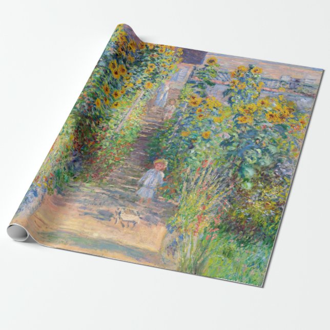Papel De Regalo Claude Monet - El jardín del artista en Vetheuil (Desenrollado)