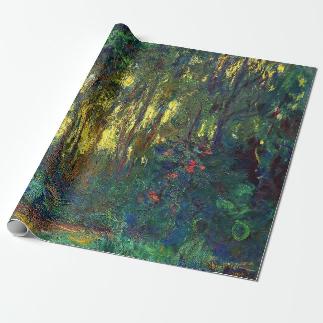 Papel De Regalo Claude Monet - Esquina de un estanque con naves ac (Desenrollado)