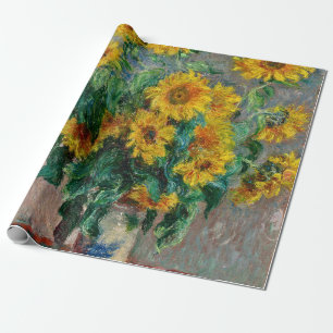 Papel De Regalo Claude Monet - girasoles