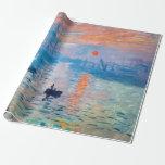 Papel De Regalo Claude Monet - Impresión, amanecer<br><div class="desc">Impression,  Sunrise (Impression,  Soleil levant) - Claude Monet,  Oil on canvas,  Impression 1872,  Sunrise representa el puerto de Le Havre,  la ciudad natal de Monet.</div>