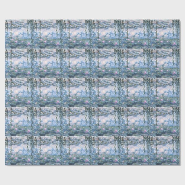 Papel De Regalo Claude Monet Impressionist Water Lillies Painting (Superficie plana)